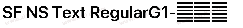 SF NS Text RegularG1字体转换